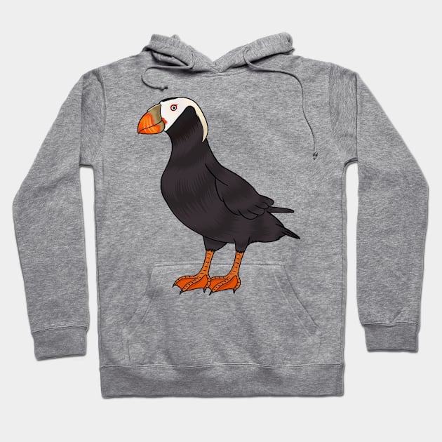 Tufted puffin bird cartoon illustration Hoodie by Cartoons of fun